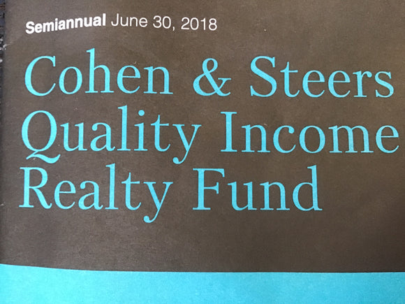 Cohen and Steers Quality come Realty Fund